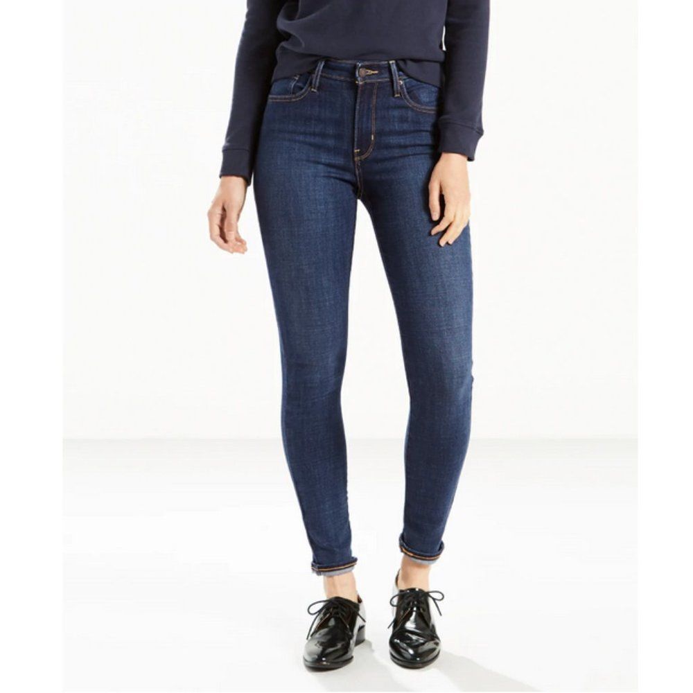 Levi's 721 High Rise Skinny Jeans - Blue Story - Picture 2 of 14